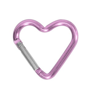 Apooke Coronary heart-Formed Outside Carabiner Keychain Clip – Sturdy Aluminum Alloy Rings with Spring Snap Hook for Climbing