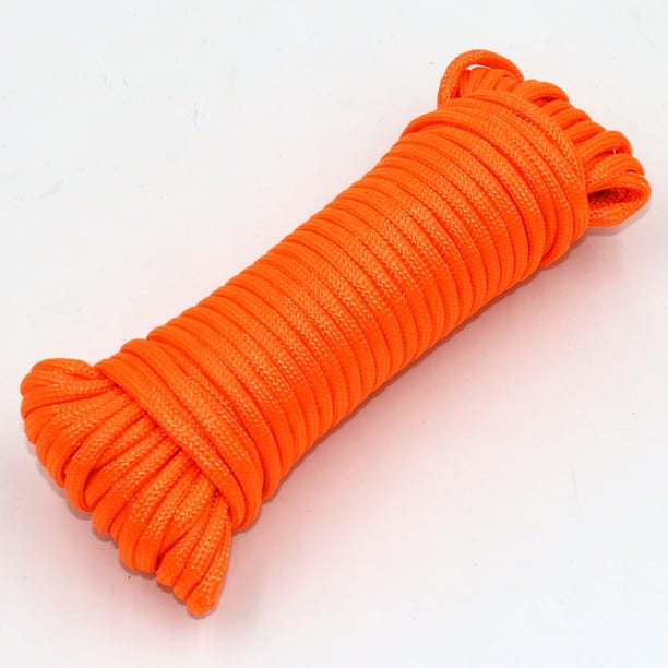 Hyper Powerful 5/32" Orange 550 Paracord Rope, 50 Toes, 110 lb Energy