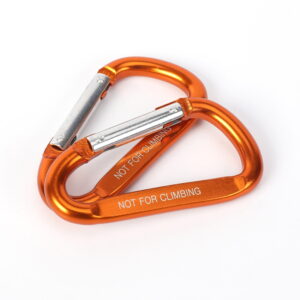 Ozark Path 2-Pack of 8 cm Spring-Loaded D-Formed Aluminum Carabiners, Mannequin 70031